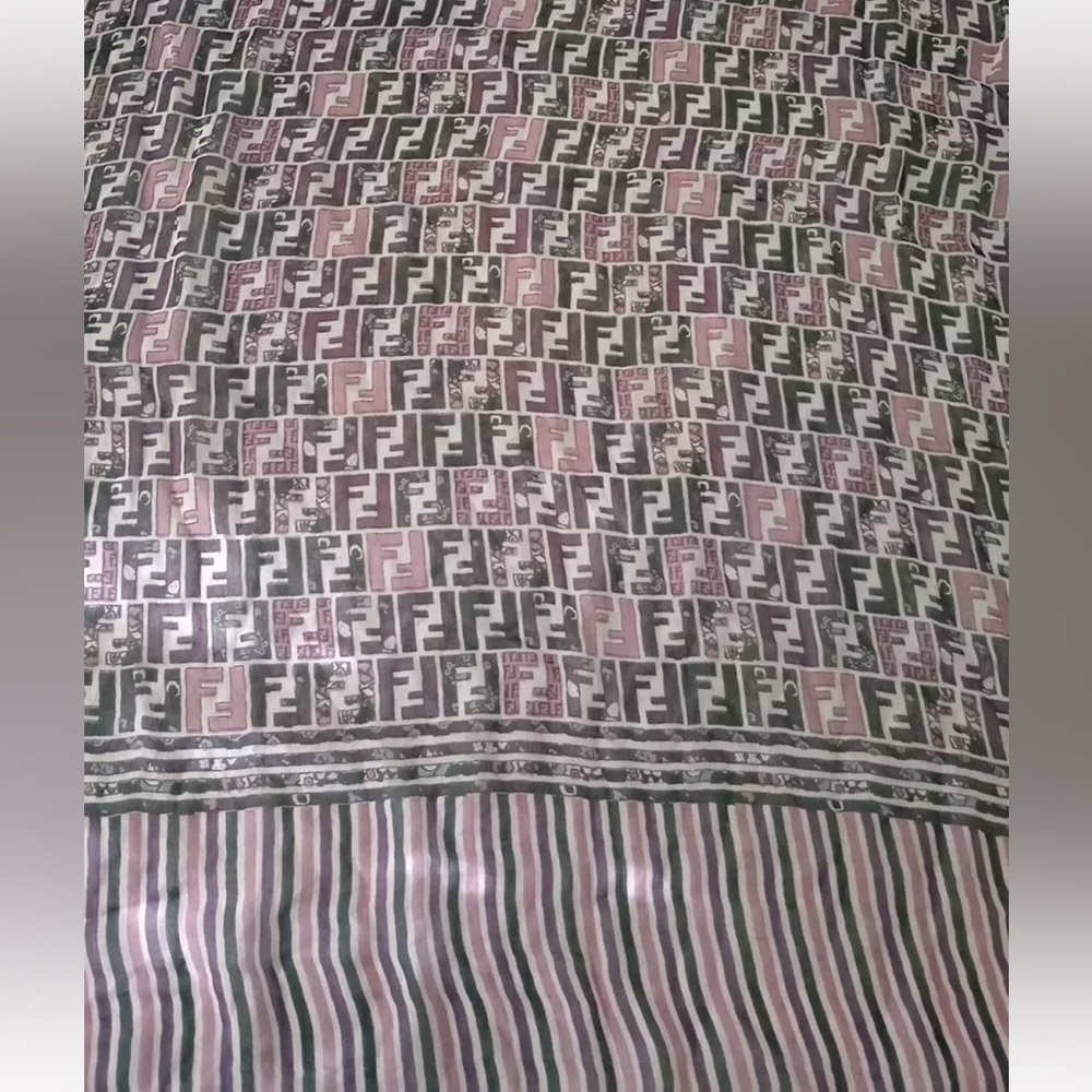 Fendi Silk Scarf Pink Purple - Picture 4 of 6
